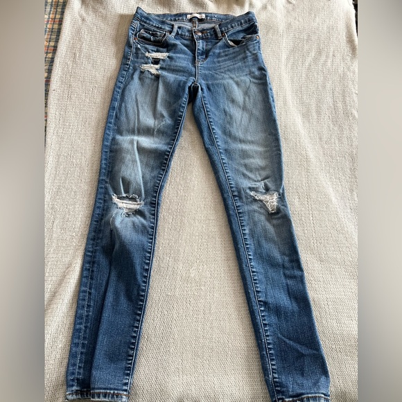 👖 Loft Women’s Modern Skinny distressed jeans size 0 - Picture 2 of 5